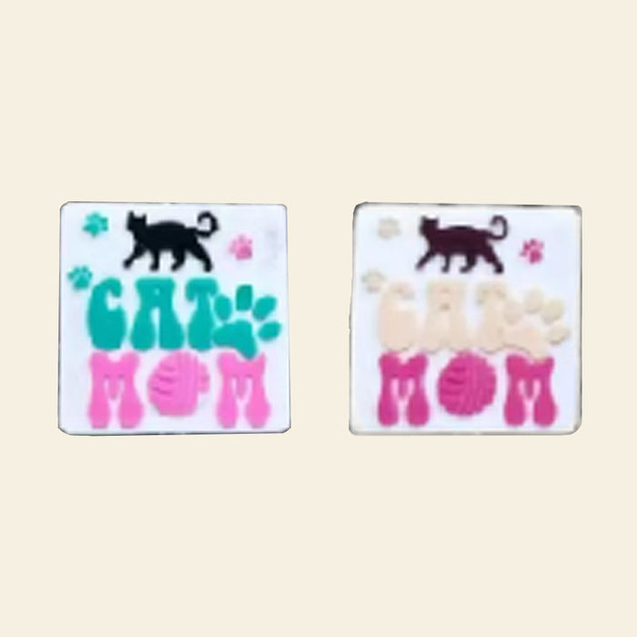 Wholesale 10/20PCS Cat Mom Silicone Beads JDC-BDS-NaiSi130