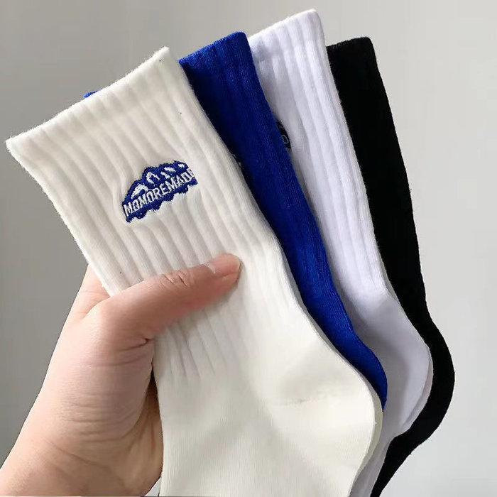 Wholesale Versatile unisex mid tube socks with thick thread mesh for couples