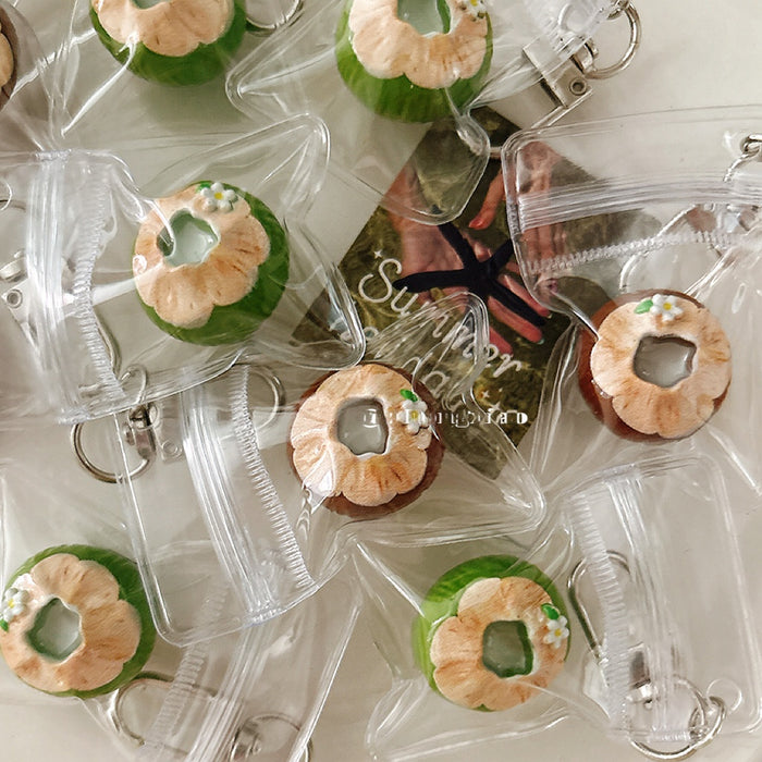 Wholesale Summer Nut Resin Keychain Pendant Fashion Accessory Gift