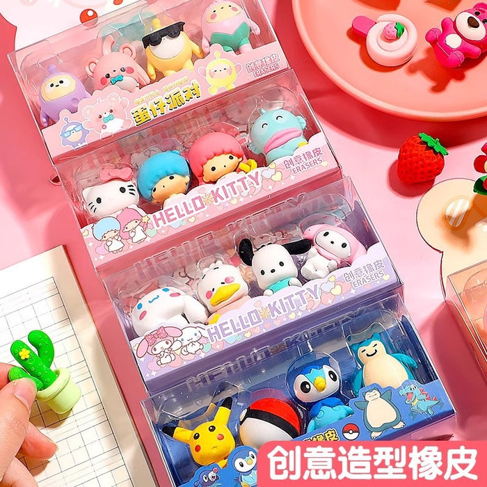 Wholesale Stylish Doll Erasers 3D TPR Creative Spliceable Gift for Students