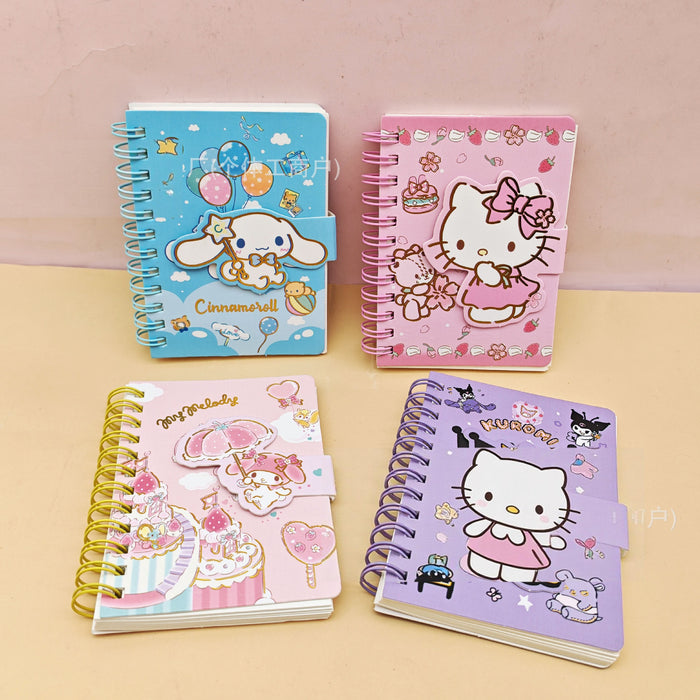 Wholesale Cartoon Gold Foil Magnetic Clasp Coil Notebook Chic Student Journal