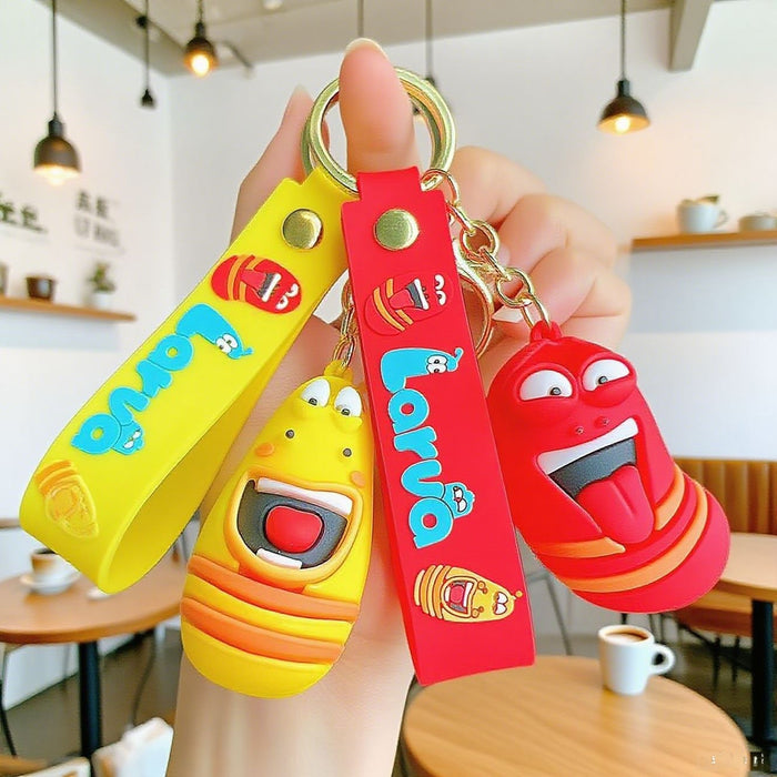 Wholesale Funny Bug Silicone Keychain Decorative Bag Charm for Car Keys Gift MOQ≥2