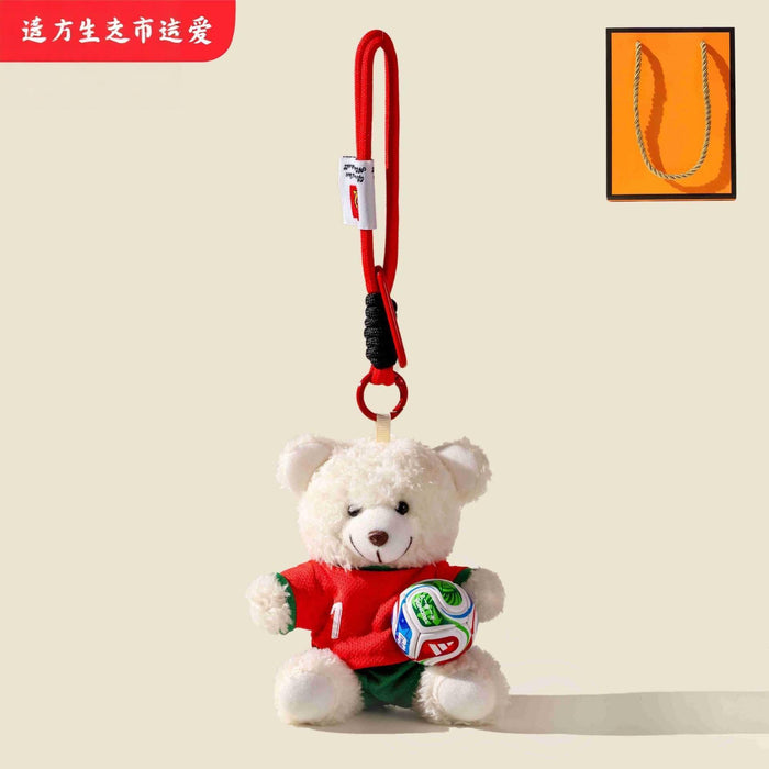 Wholesale Plush Football Bear Keychain - World Cup Fan Gift Accessory