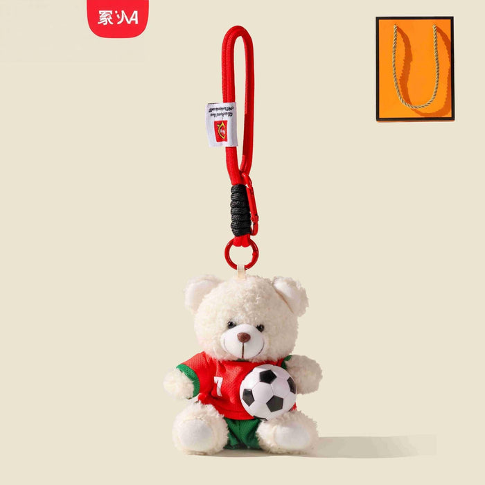 Wholesale Plush Football Bear Keychain - World Cup Fan Gift Accessory