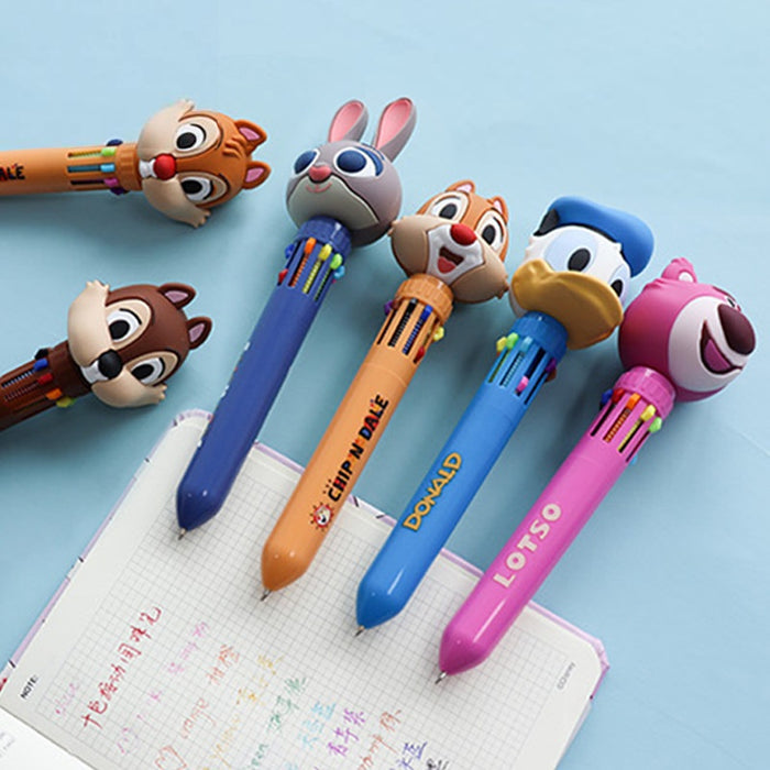 Wholesale 10-Color Press Pen Set - Cartoon Stationery for Students