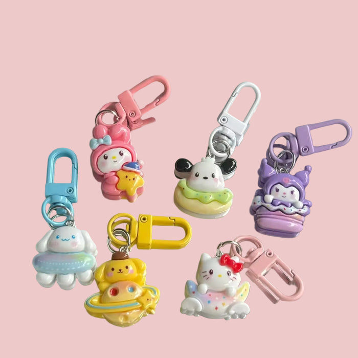 Wholesale Resin Cartoon Dream Star Keychain Bag Charm Cute Anime Style Gift Accessory