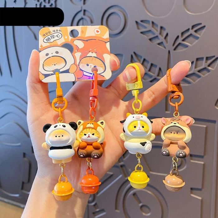 Wholesale Stylish Resin Cute Pet Headgear Series Pendant Phone Chain Keychain Charm Gift