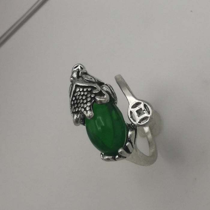 Wholesale 10pcs 925 ancient silver open food ring JDC-RS-NS009 Rings 尼森 Wholesale Jewelry JoyasDeChina Joyas De China