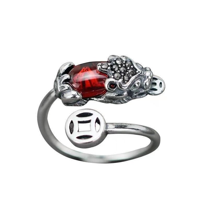 Wholesale 10pcs 925 ancient silver open food ring JDC-RS-NS009 Rings 尼森 Wholesale Jewelry JoyasDeChina Joyas De China