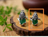 Wholesale 10pcs 925 ancient silver open food ring JDC-RS-NS009 Rings 尼森 green b3 10pcs Wholesale Jewelry JoyasDeChina Joyas De China