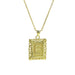 Wholesale 18k Brass Square Square Brand Simple 26 English Letter Pendant Necklace Necklaces JoyasDeChina Necklace e Wholesale Jewelry JoyasDeChina Joyas De China