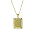 Wholesale 18k Brass Square Square Brand Simple 26 English Letter Pendant Necklace Necklaces JoyasDeChina Necklace o Wholesale Jewelry JoyasDeChina Joyas De China