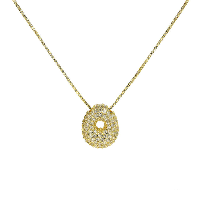 Wholesale 18k brass zircon bubble balloon 26 English letters pendant necklace Pendant JoyasDeChina Gold necklace o Wholesale Jewelry JoyasDeChina Joyas De China