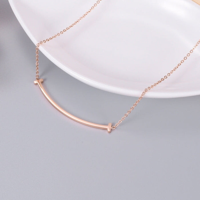 Wholesale 18K Titanium Steel Rose Gold Necklace（F） JDC-NE-YS050 Necklaces 艺昇 Wholesale Jewelry JoyasDeChina Joyas De China