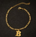 Wholesale 26 Alloy Letter Copper Chain Anklet JDC-AS-Shuangs004 Anklet 双硕 B Wholesale Jewelry JoyasDeChina Joyas De China