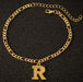 Wholesale 26 Alloy Letter Copper Chain Anklet JDC-AS-Shuangs004 Anklet 双硕 R Wholesale Jewelry JoyasDeChina Joyas De China
