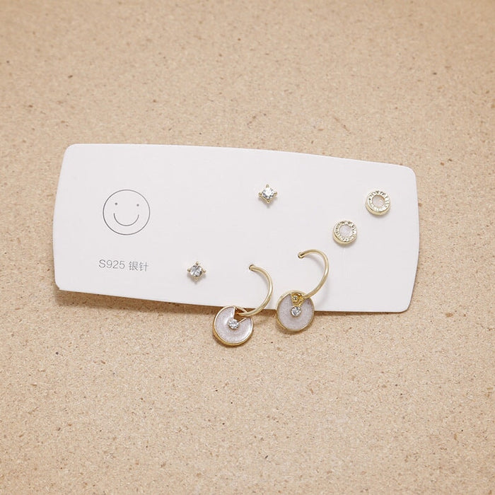 Wholesale 925 Silver Needle Alloy Love Flower Earring Set JDC-ES-Yizhong006 Earrings 怡众 01 yuanx Wholesale Jewelry JoyasDeChina Joyas De China