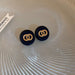 Wholesale 925 Silver Post Alphabet Rhinestone Earrings (F)JDC-ES-Fengm003 Earrings 丰美 12# silver needle. Black Earrings Wholesale Jewelry JoyasDeChina Joyas De China