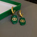 Wholesale 925 Silver Post Alphabet Rhinestone Earrings (F)JDC-ES-Fengm003 Earrings 丰美 Wholesale Jewelry JoyasDeChina Joyas De China