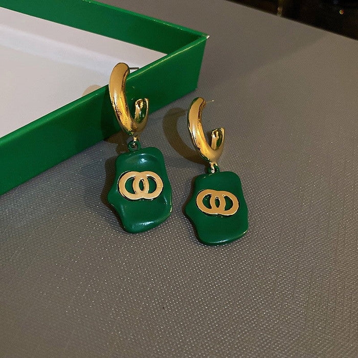 Wholesale 925 Silver Post Alphabet Rhinestone Earrings (F)JDC-ES-Fengm003 Earrings 丰美 9# silver needle. Geometric C-shaped Earrings Wholesale Jewelry JoyasDeChina Joyas De China