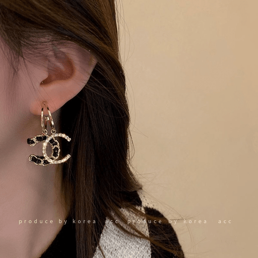 Wholesale 925 Silver Post Alphabet Rhinestone Earrings (F)JDC-ES-Fengm006 Earrings 丰美 Wholesale Jewelry JoyasDeChina Joyas De China