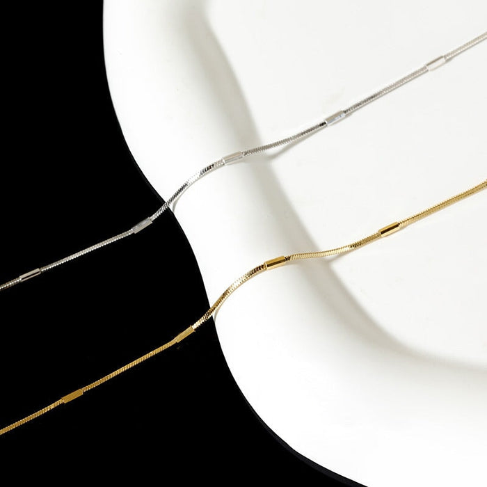 Wholesale 925 sterling silver necklace female snake bone chain temperament jewelry accessories Necklaces JoyasDeChina Wholesale Jewelry JoyasDeChina Joyas De China