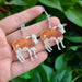 Wholesale acrylic cow earrings JDC-ES-XUEP012 Earrings 雪帕 yellow Wholesale Jewelry JoyasDeChina Joyas De China