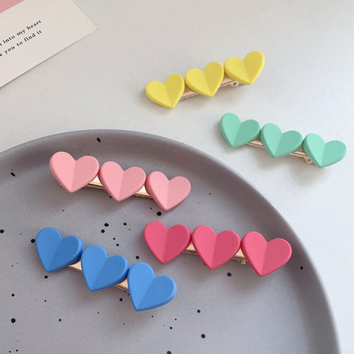 Wholesale Acrylic Heart Hair Clip JDC-HC-HaoF001 Hair Clip 浩福 Wholesale Jewelry JoyasDeChina Joyas De China