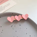 Wholesale Acrylic Heart Hair Clip JDC-HC-HaoF001 Hair Clip 浩福 pink Wholesale Jewelry JoyasDeChina Joyas De China