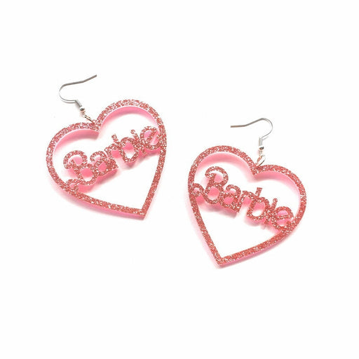 Wholesale acrylic heart-shaped earrings JDC-ES-XUEP015 Earrings 雪帕 X97 pink Wholesale Jewelry JoyasDeChina Joyas De China