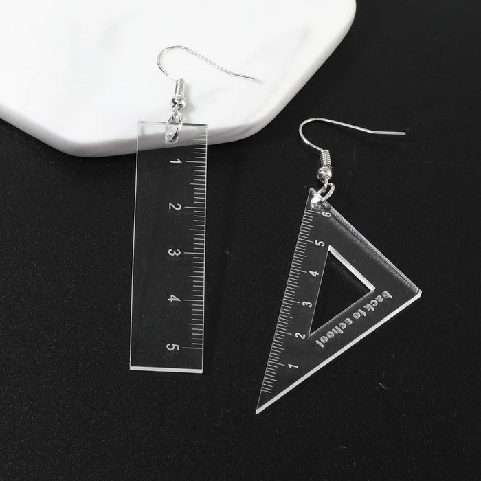 Wholesale acrylic math Earrings JDC-ES-XUEP014 Earrings 雪帕 light Wholesale Jewelry JoyasDeChina Joyas De China