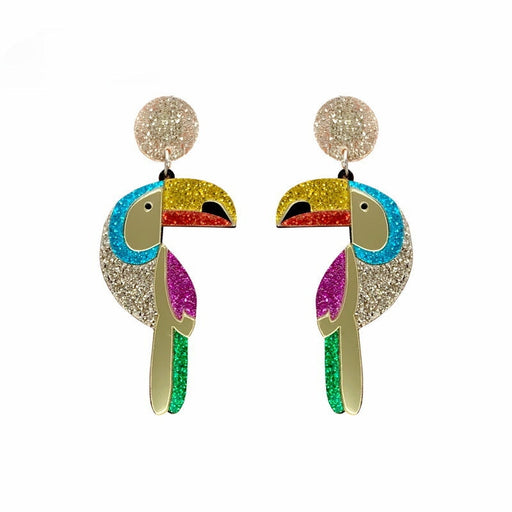 Wholesale acrylic parrot earrings JDC-ES-XUEP023 Earrings 雪帕 M68 Wholesale Jewelry JoyasDeChina Joyas De China