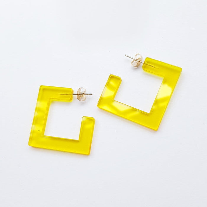 Wholesale acrylic round earrings JDC-ES-XUEP021 Earrings 雪帕 15 Wholesale Jewelry JoyasDeChina Joyas De China