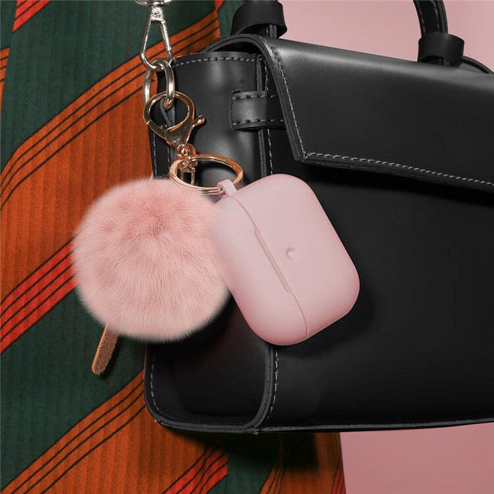 Wholesale Airpods 3 Hair Ball Keychain Plush Silicone Earphone Cases JDC-EPC-LXG004 Earphone cases 莱鑫格 Wholesale Jewelry JoyasDeChina Joyas De China