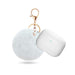 Wholesale Airpods 3 Hair Ball Keychain Plush Silicone Earphone Cases JDC-EPC-LXG004 Earphone cases 莱鑫格 White airpods 3(2021) Wholesale Jewelry JoyasDeChina Joyas De China