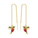 Wholesale Alloy Color Animal Necklace Vintage Bird Earrings JDC-ES-GM004 Earrings 冈麦 Ear line red Hummingbird Wholesale Jewelry JoyasDeChina Joyas De China