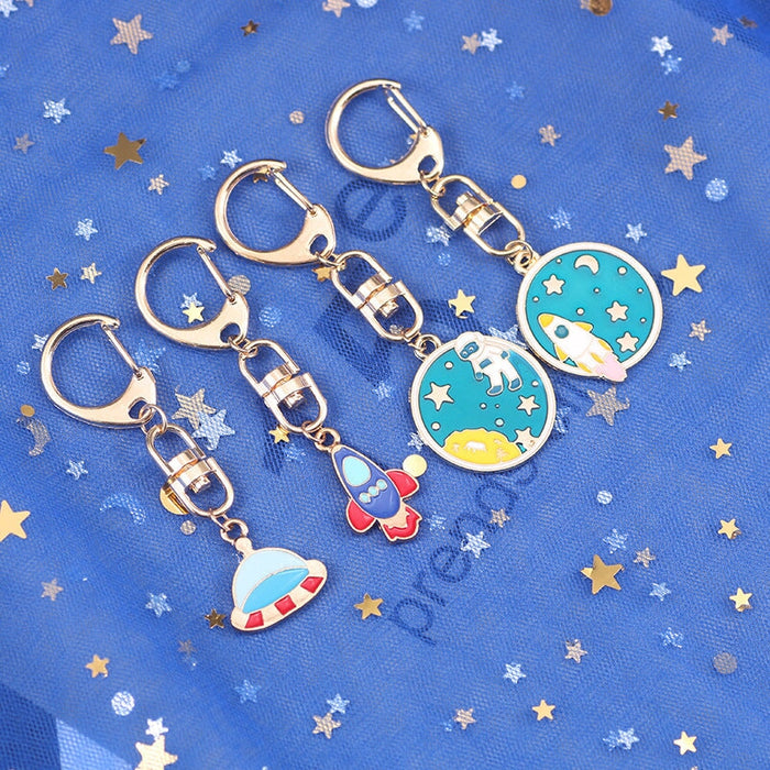 Wholesale Alloy Enamel Planet Astronaut Keychain JDC-KC-TianG003 Keychains 天高 Wholesale Jewelry JoyasDeChina Joyas De China