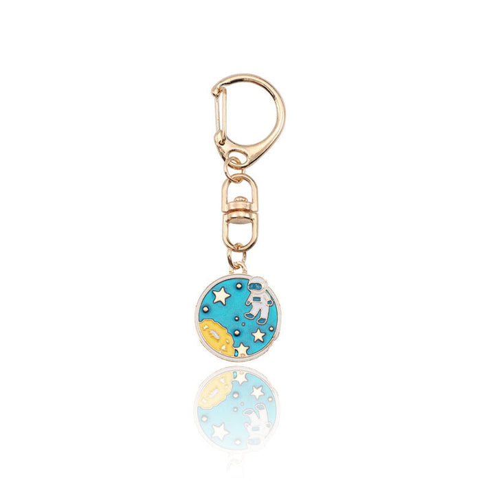 Wholesale Alloy Enamel Planet Astronaut Keychain JDC-KC-TianG003 Keychains 天高 XQ3 Wholesale Jewelry JoyasDeChina Joyas De China