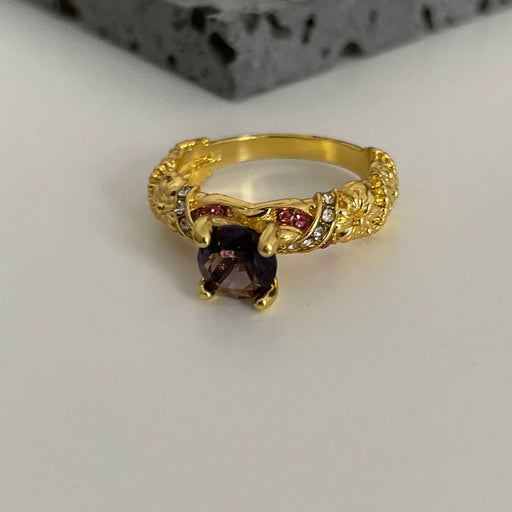 Wholesale Alloy Gold Plated Gemstone Rings JDC-RS-Sanj011 Rings 三杰 Wholesale Jewelry JoyasDeChina Joyas De China
