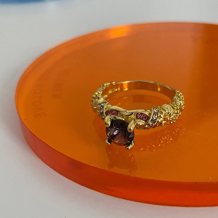 Wholesale Alloy Gold Plated Gemstone Rings JDC-RS-Sanj011 Rings 三杰 gold 5 Wholesale Jewelry JoyasDeChina Joyas De China
