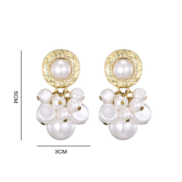 Wholesale Alloy Imitation Pearl Earrings JDC-ES-GANL009 Earrings 甘来 Wholesale Jewelry JoyasDeChina Joyas De China