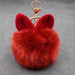 Wholesale Alloy Imitation Rabbit Hair Rabbit Ear Hair Ball Pom Pom Keychain JDC-KC-Zuge006 Keychains 祖格 Wholesale Jewelry JoyasDeChina Joyas De China