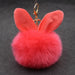 Wholesale Alloy Imitation Rabbit Hair Rabbit Ear Hair Ball Pom Pom Keychain JDC-KC-Zuge006 Keychains 祖格 Wholesale Jewelry JoyasDeChina Joyas De China