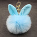 Wholesale Alloy Imitation Rabbit Hair Rabbit Ear Hair Ball Pom Pom Keychain JDC-KC-Zuge006 Keychains 祖格 Wholesale Jewelry JoyasDeChina Joyas De China