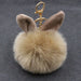 Wholesale Alloy Imitation Rabbit Hair Rabbit Ear Hair Ball Pom Pom Keychain JDC-KC-Zuge006 Keychains 祖格 Wholesale Jewelry JoyasDeChina Joyas De China