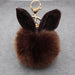 Wholesale Alloy Imitation Rabbit Hair Rabbit Ear Hair Ball Pom Pom Keychain JDC-KC-Zuge006 Keychains 祖格 brown / Wholesale Jewelry JoyasDeChina Joyas De China