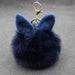 Wholesale Alloy Imitation Rabbit Hair Rabbit Ear Hair Ball Pom Pom Keychain JDC-KC-Zuge006 Keychains 祖格 navy / Wholesale Jewelry JoyasDeChina Joyas De China