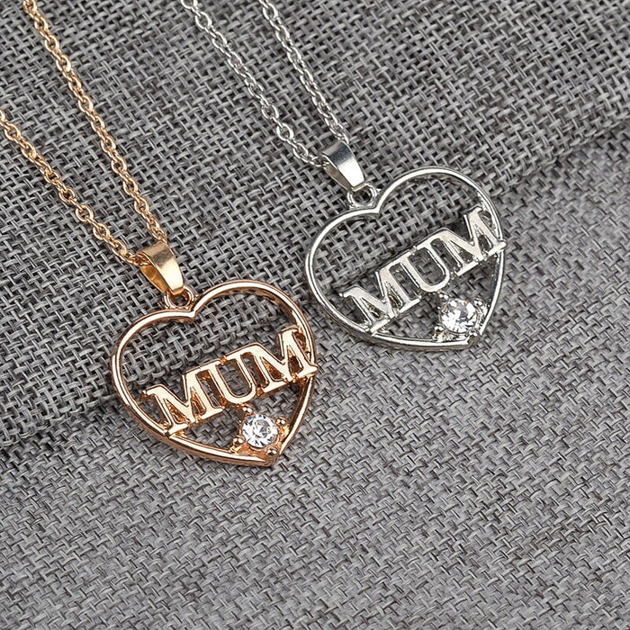 Wholesale alloy Mother's Day necklace set with diamond JDC-NE-ZJ001 Necklaces 志嘉 Wholesale Jewelry JoyasDeChina Joyas De China