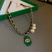 Wholesale alloy Post Alphabet Rhinestone Necklace (F)JDC-NE-Fengm007 necklaces 丰美 23# leather winding necklace Wholesale Jewelry JoyasDeChina Joyas De China