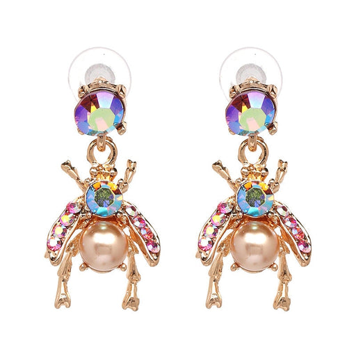 Wholesale Alloy Rhinestone Bee Insect Earrings JDC-ES-JJ360 Earrings 聚嘉 color Wholesale Jewelry JoyasDeChina Joyas De China